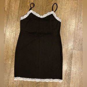 SHEIN Curve Black Dress With Lace Trim Size 1X